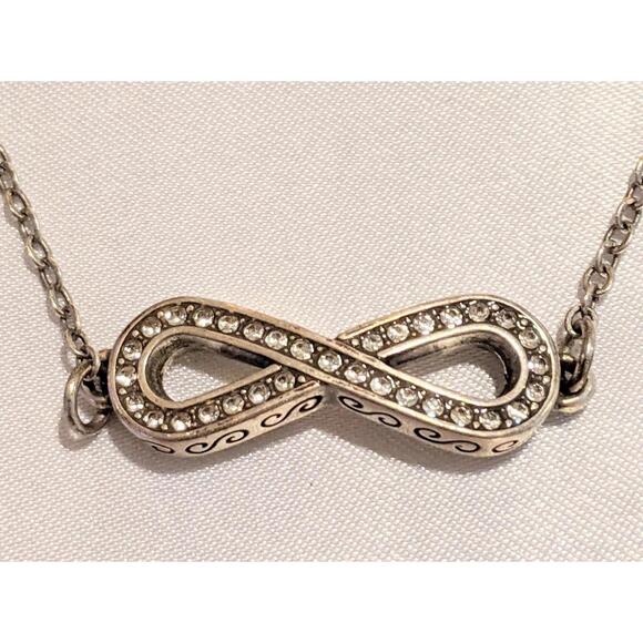 BRIGHTON Starry Night Infinity Ribbon Necklace & Bracelet Set Swarovski Crystals - Picture 4 of 12